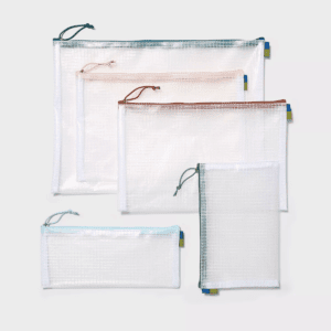 5Pc Clear Toiletry Set - Open Story™️: Travel Cosmetic Storage Pouches