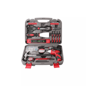 Apollo Tools 135Pc Household Tool Kit DT0773 Red: Chromed Steel Hand Tool Set with Carrying Case & Lifetime Warranty