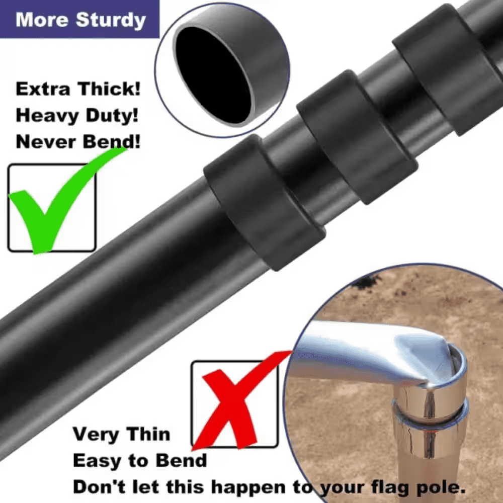 30.16 Ft. Aluminum Telescoping Flagpole with 3 Ft. X 5 Ft. US Flag - Image 6