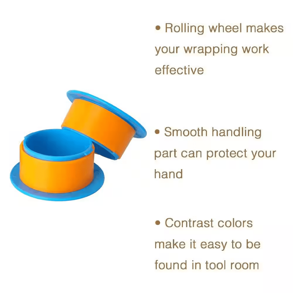 Stretch Wrap Dispenser Plastic Hand Saver for 3 Core Shrink Wrap Holder Blue Durable Design for Fast Efficient Wrapping - Image 4