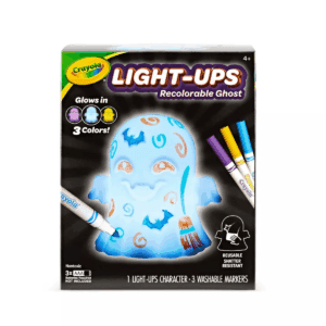 Crayola Light Ups Ghost Halloween Decor: Drawing & Coloring Kit with Washable Markers, Craft Activity for Kids 4+, Requires 3 Alkaline Batteries