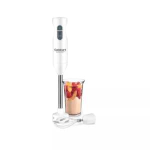 Cuisinart Quick-Prep Single-Speed Hand Blender - White - CHB-60TG: 250W Immersion Blender, Handheld Mixer, Stainless Steel
