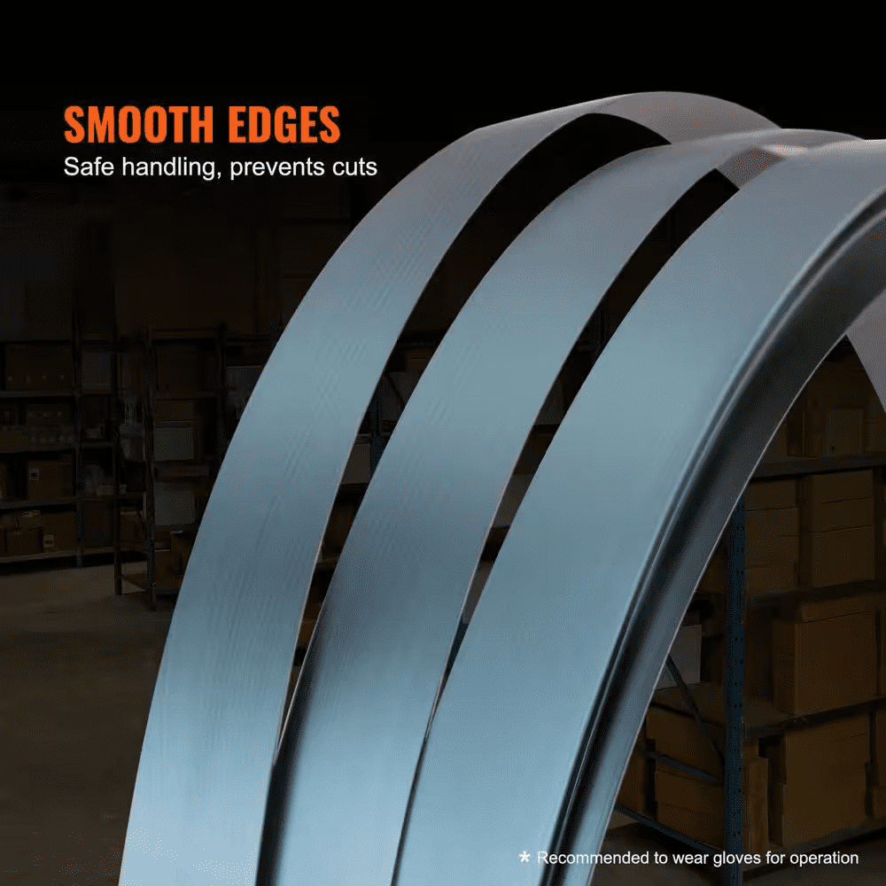 Packaging Steel Strapping Roll, 330 Ft. Length X 1/2 In. Width X 0.016 In. Thickness, 1,100 Lbs. Break Strength, Black - Image 5