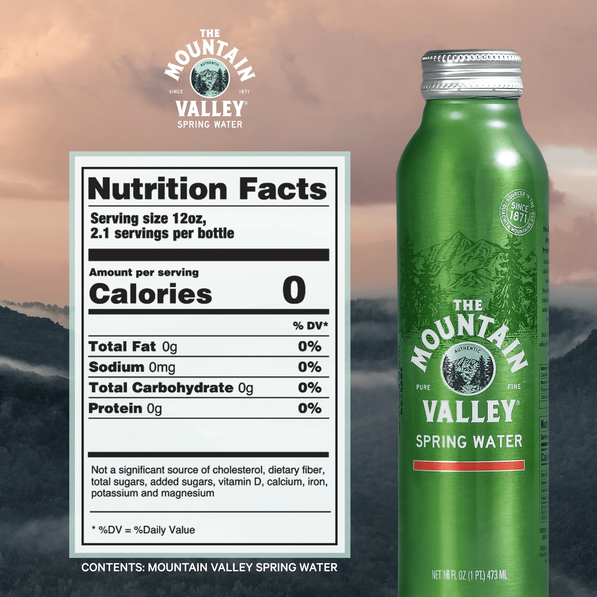 Water, 16 Fl Oz, (6-Pack Aluminum Bottle) - Image 2