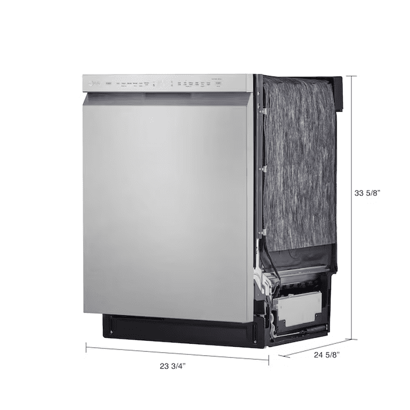 24-In Front Control Built-In Dishwasher ( Printproof Stainless Steel ) with Third Rack, Quadwash and Dynamic Dry , 48-Decibel - Image 4