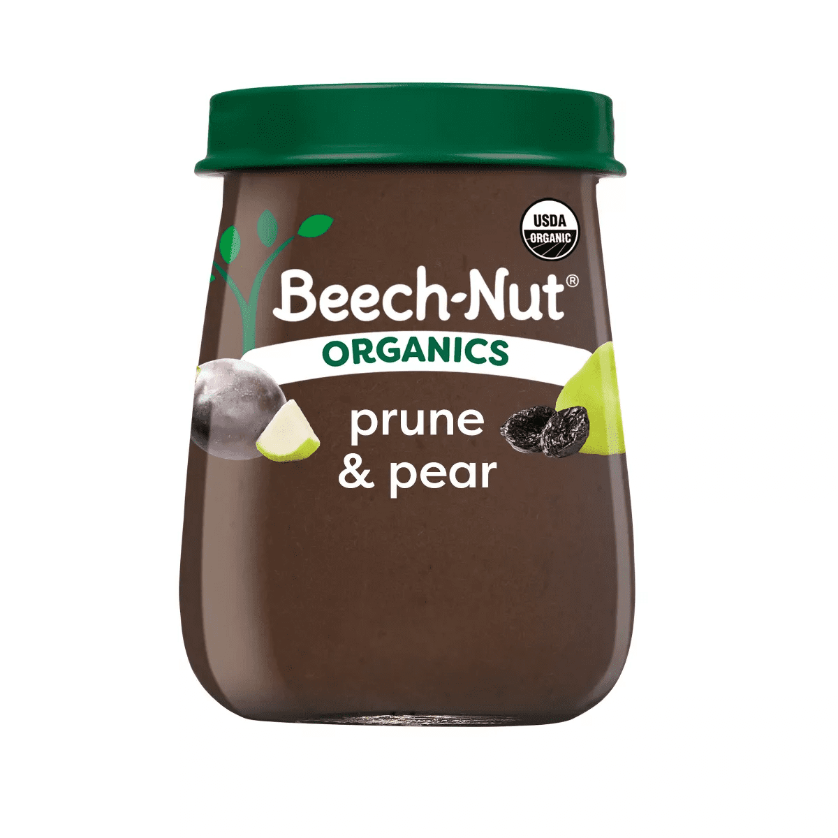 Beech-Nut Non-Gmo Organics Prune & Pear Baby Food Jar - 4Oz