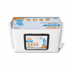 Resealable Blue Nitrile Disposable Glove 80PK