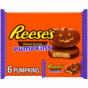 Milk Chocolate Peanut Butter Pumpkins Halloween Candy, Packs 1.2 Oz, 6 Count
