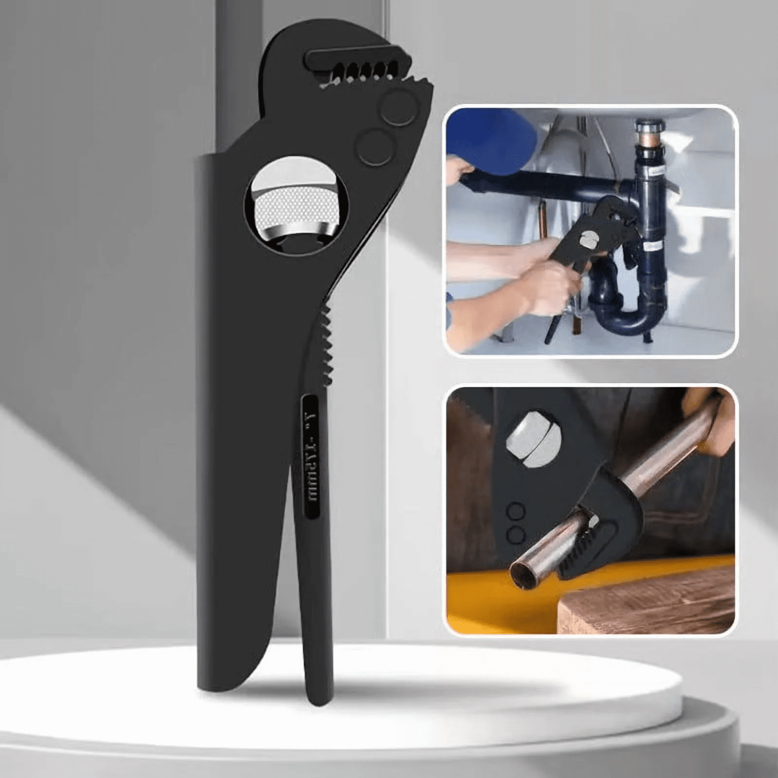 Adjustable Multi-Functional Pipe Wrench, 7-12 Inch Industrial Grade Steel Tool for Plumbing and Car Repairs - Image 9
