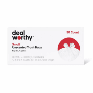 Small Flap Tie Trash Bags - 4Gal - 30Ct - Dealworthyâ„¢
