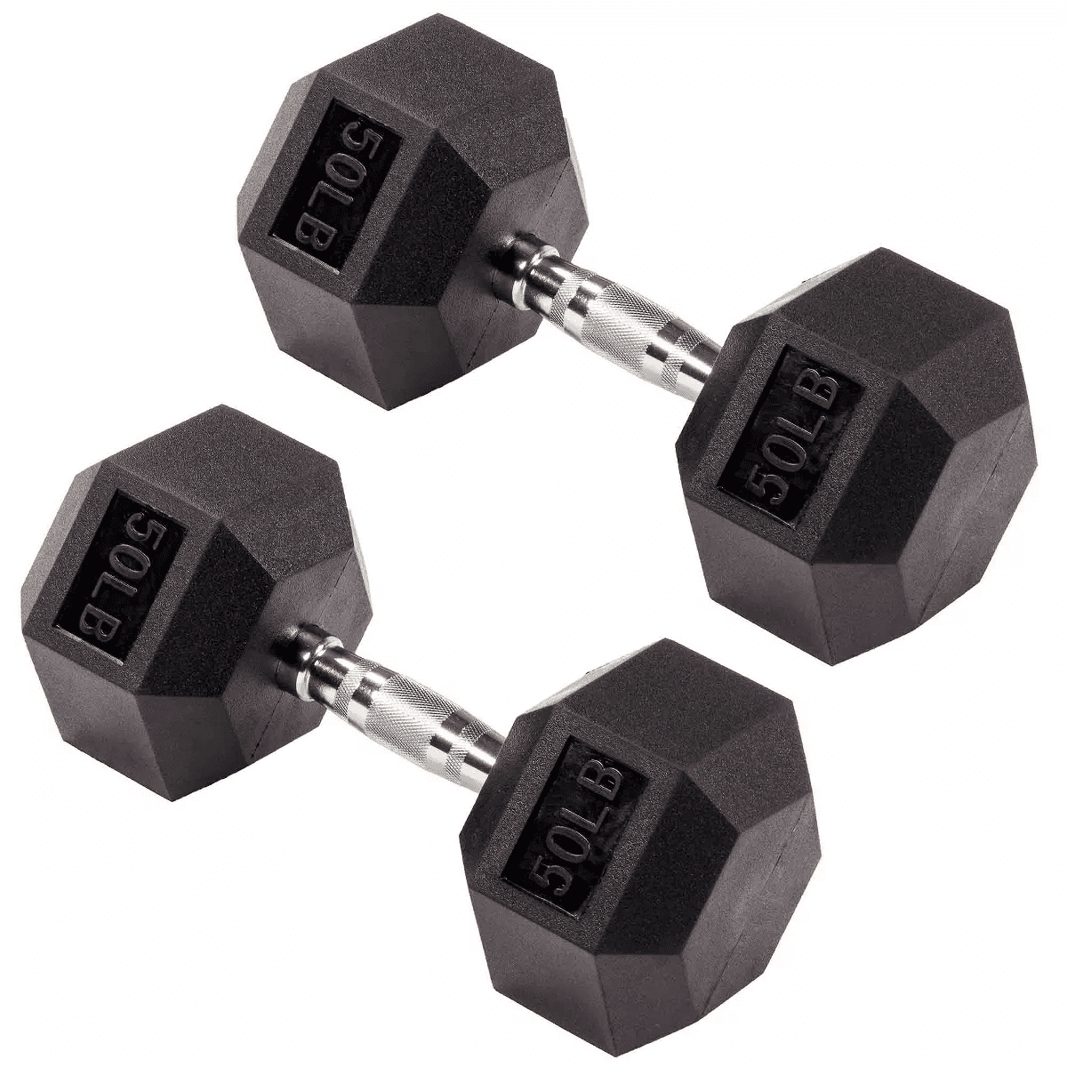 Signature Fitness Hex Dumbbells Non-Slip Free Weights Full Body Strength Training Home Gym Workout Equipment Set - Image 11