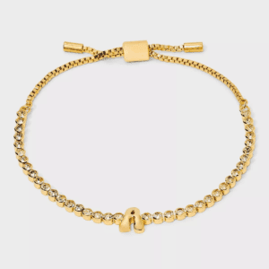 SUGARFIX by Baublebar Crystal Initial Chain Bracelet - Gold