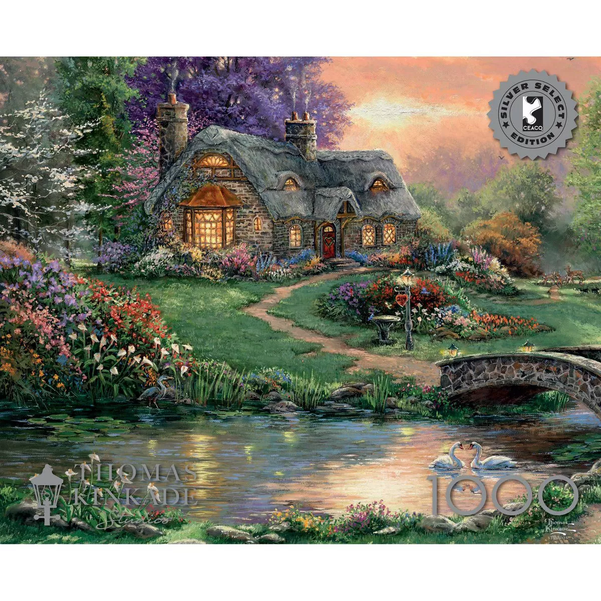 Buffalo Games Thomas Kinkade Sweetheart Retreat Jigsaw Puzzle - 1000Pc - Image 4
