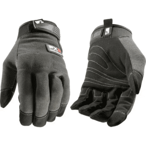 Large Gray Synthetic Leather Utility Gloves 1 -Pairs