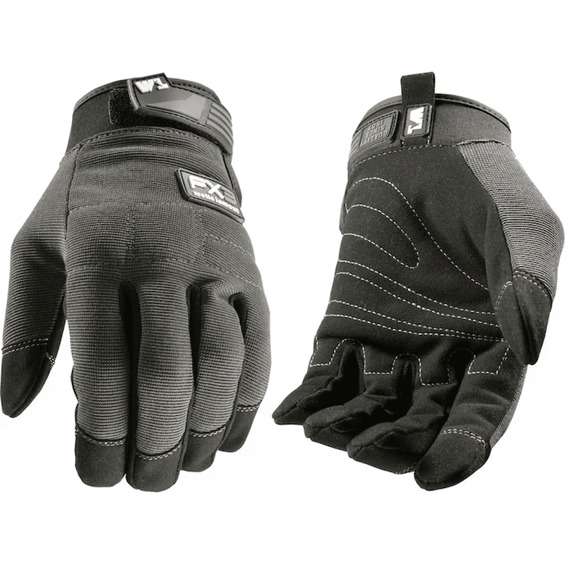 Large Gray Synthetic Leather Utility Gloves 1 -Pairs
