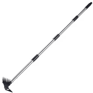 60 In. Weeder Manual 2 in 1 Hand Weed Rake and Garden Hoe Heavy Duty Uprooting Tool for Yard Lawn Patio