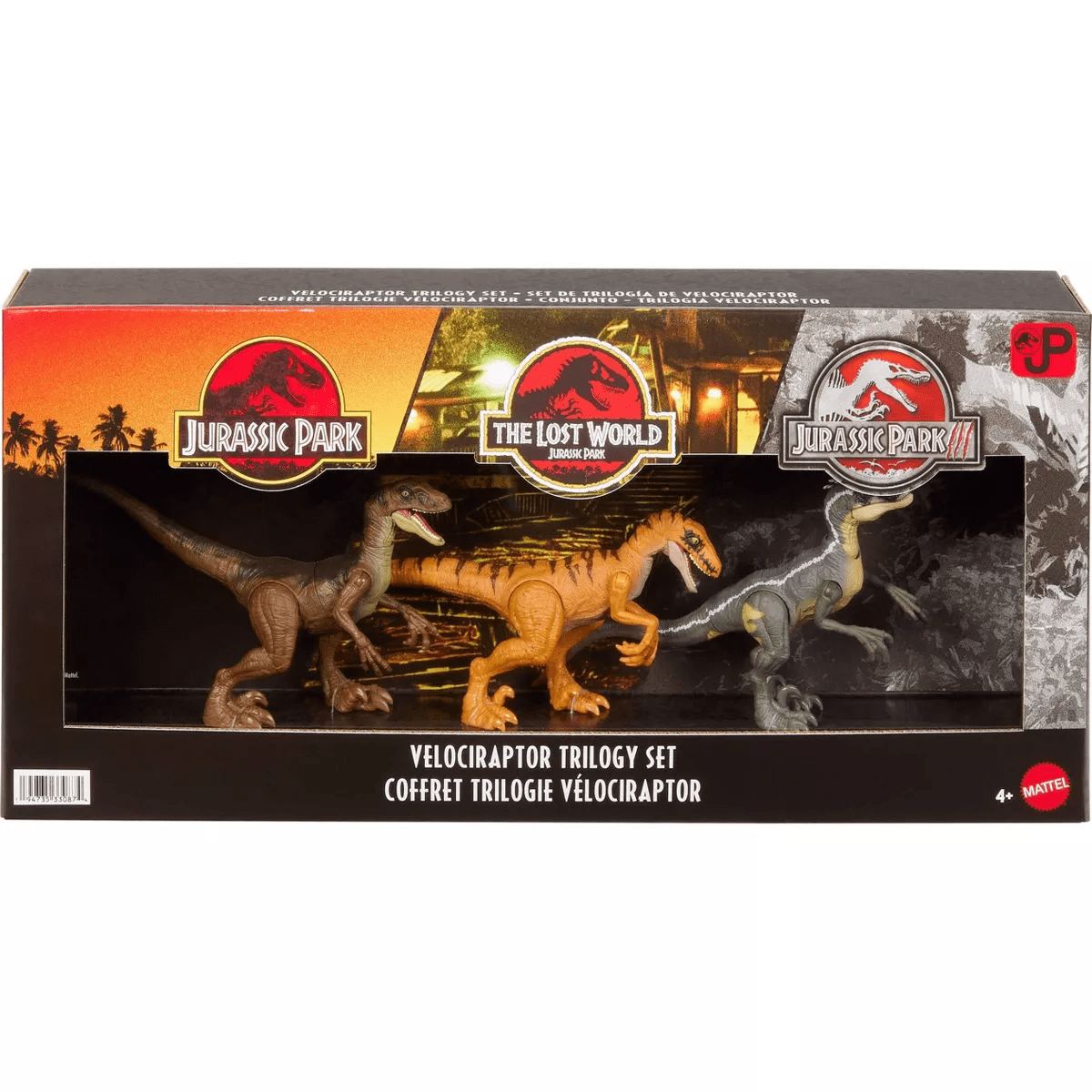 Jurassic World Jurassic Park I II and III Velociraptor Trilogy Set, 3 Action Figures with Attack - Image 10