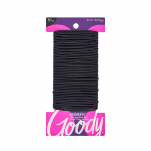 Goody Ouchless Elastic Hair Ties - Black - 2Mm - 51Ct
