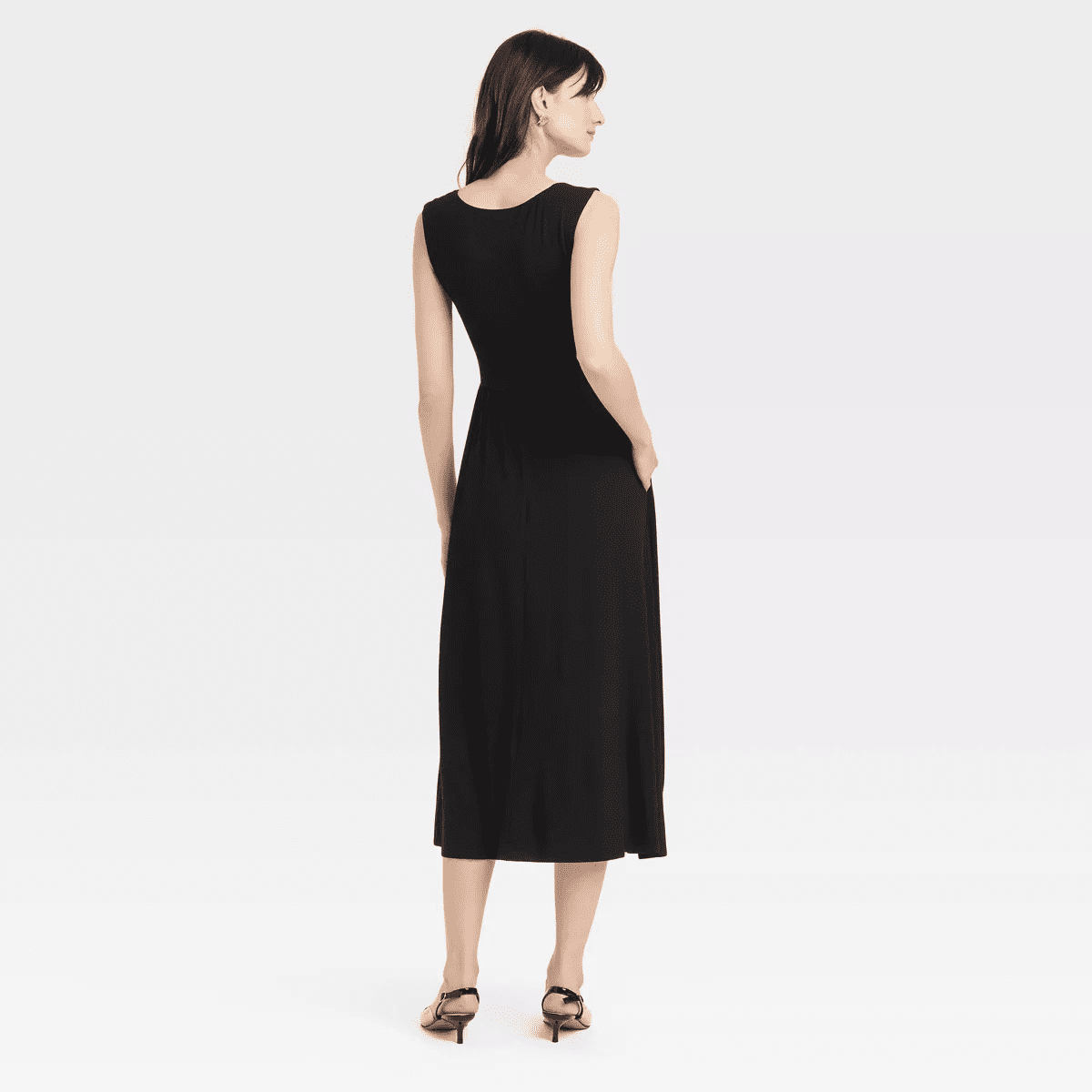 Women'S Knit Ballet Midi Shift Dress - Image 2