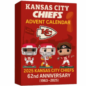 Christmas Advent Calendar, Chiefs Holiday Advent Calendar - 2D Acrylic Limited Edition 62Nd Anniversary Collectibles for Supporters