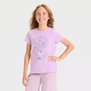 Girls' Short Sleeve Dogs Graphic T-Shirt - Cat & Jack™ Lavender
