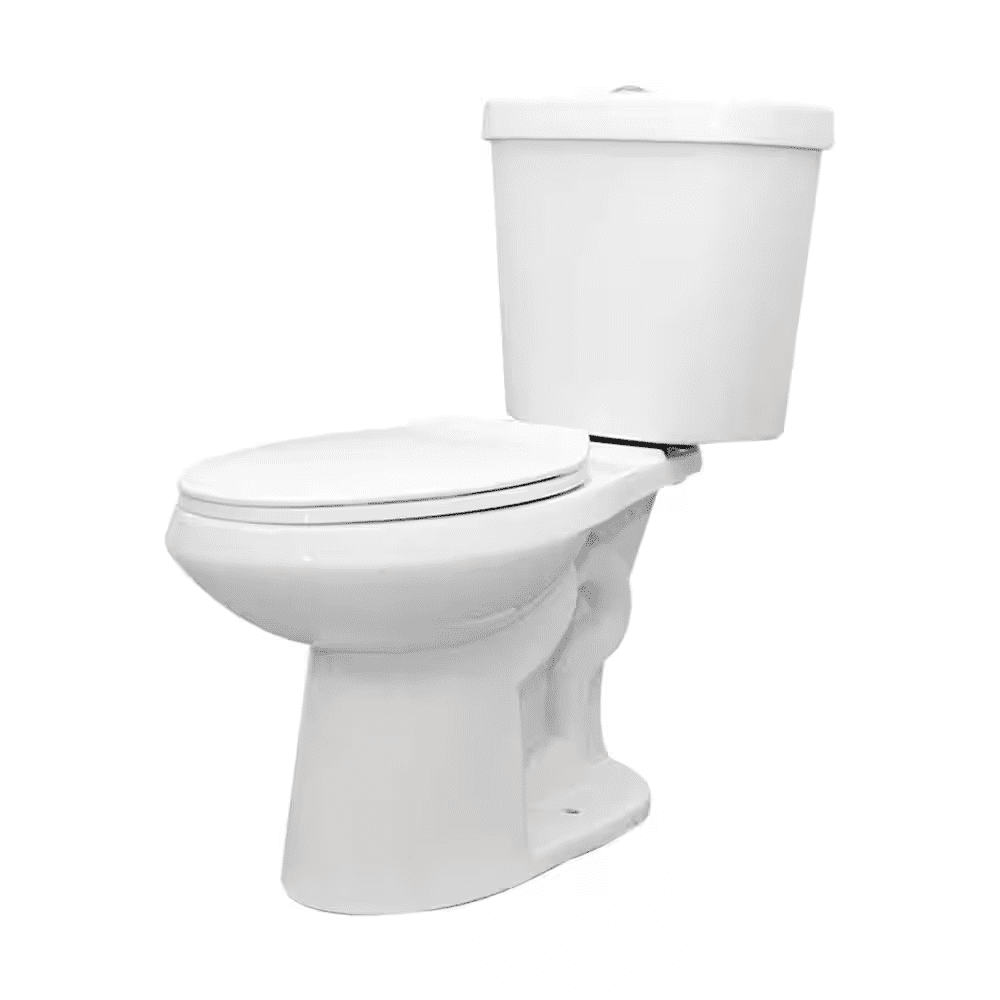 12 Inch Rough in Two-Piece 1.1 GPF/1.6 GPF Dual Flush Elongated Toilet in White Seat Included
