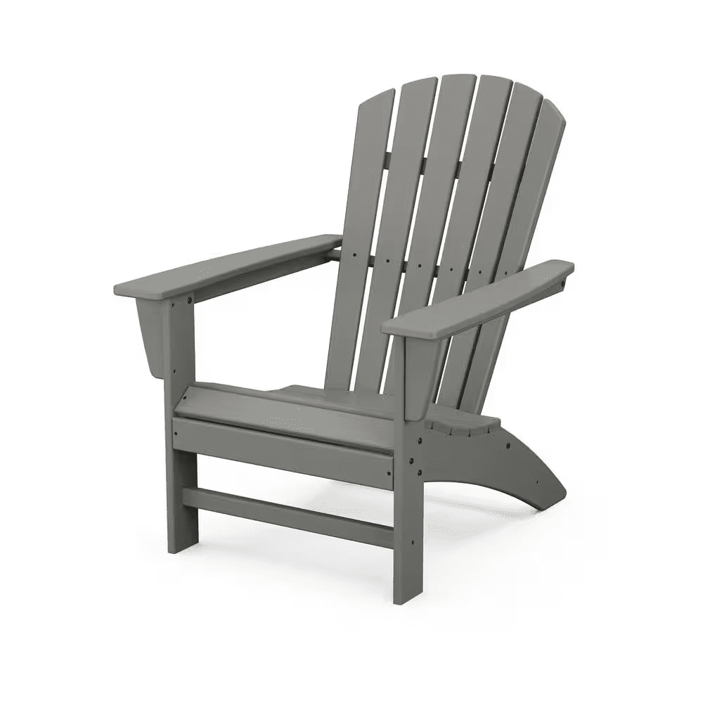 Grant Park Traditional Curveback Slate Grey Plastic Patio Adirondack Chair Outdoor (Set of 1) - Image 2