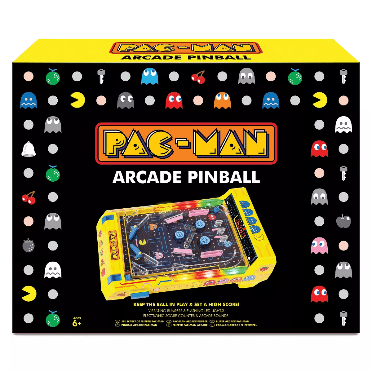 Ambassador Games: Pac-Man Arcade Pinball - Light & Sound Tabletop Game, Ages 6+