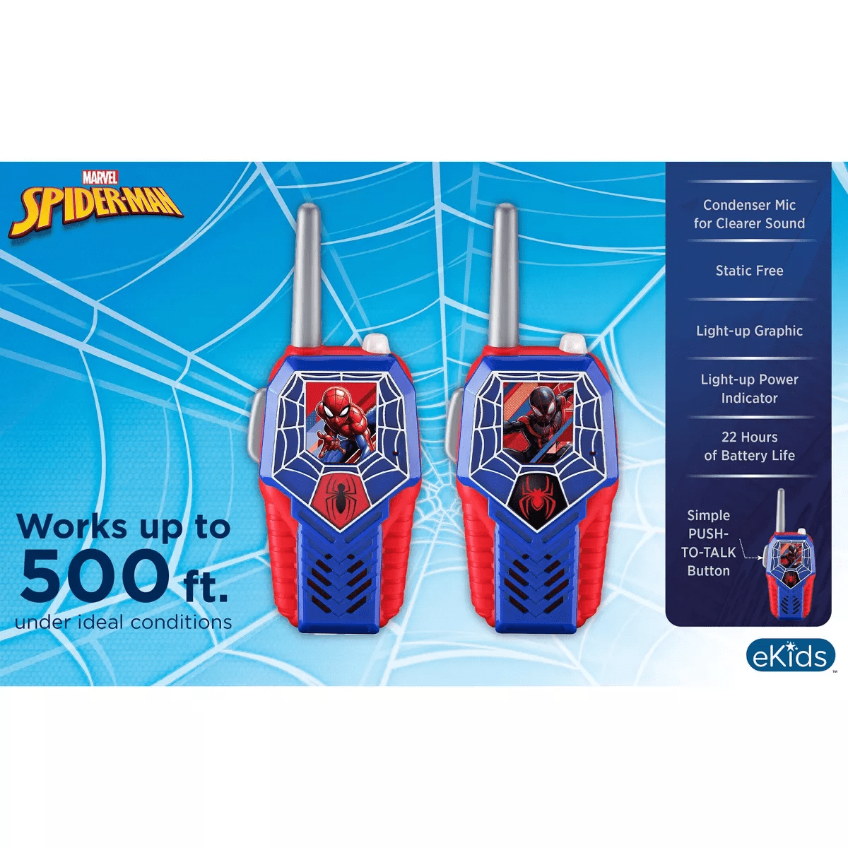 Spider-Man FRS Light-Up Walkie Talkies: Toy Spy Gear for Creative Thinking - Image 3