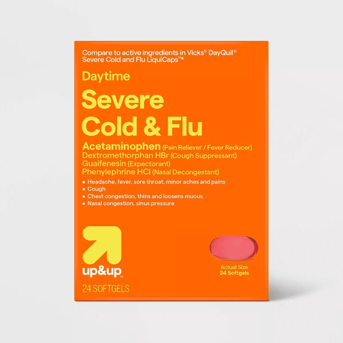 Daytime Severe Cold & Flu Softgel - 24Ct - Up&Up™