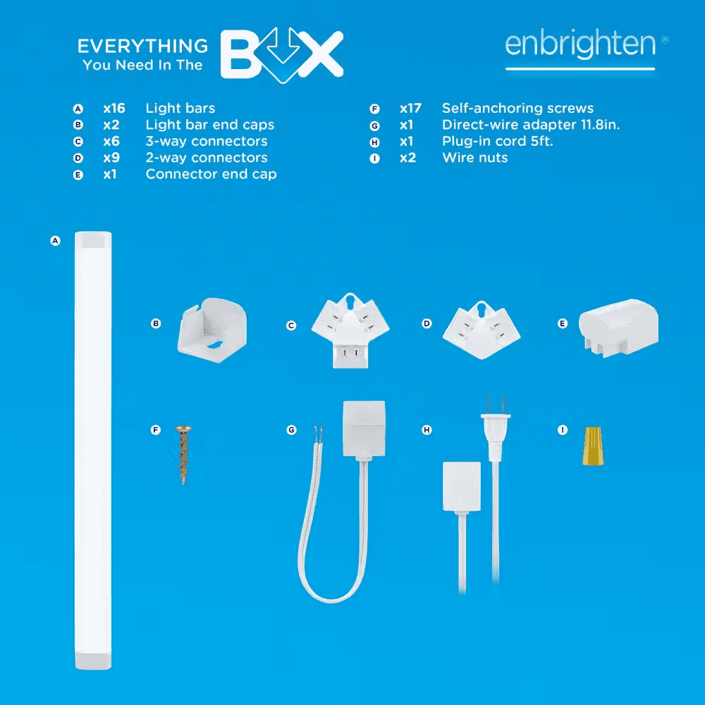 Ultrabrite Hex Lights 16Pack 6.5 Inch/1.45Ft Integrated LED Strip Light Fixture White Dimmable 16000Lm 5000K Wall Remote - Image 6