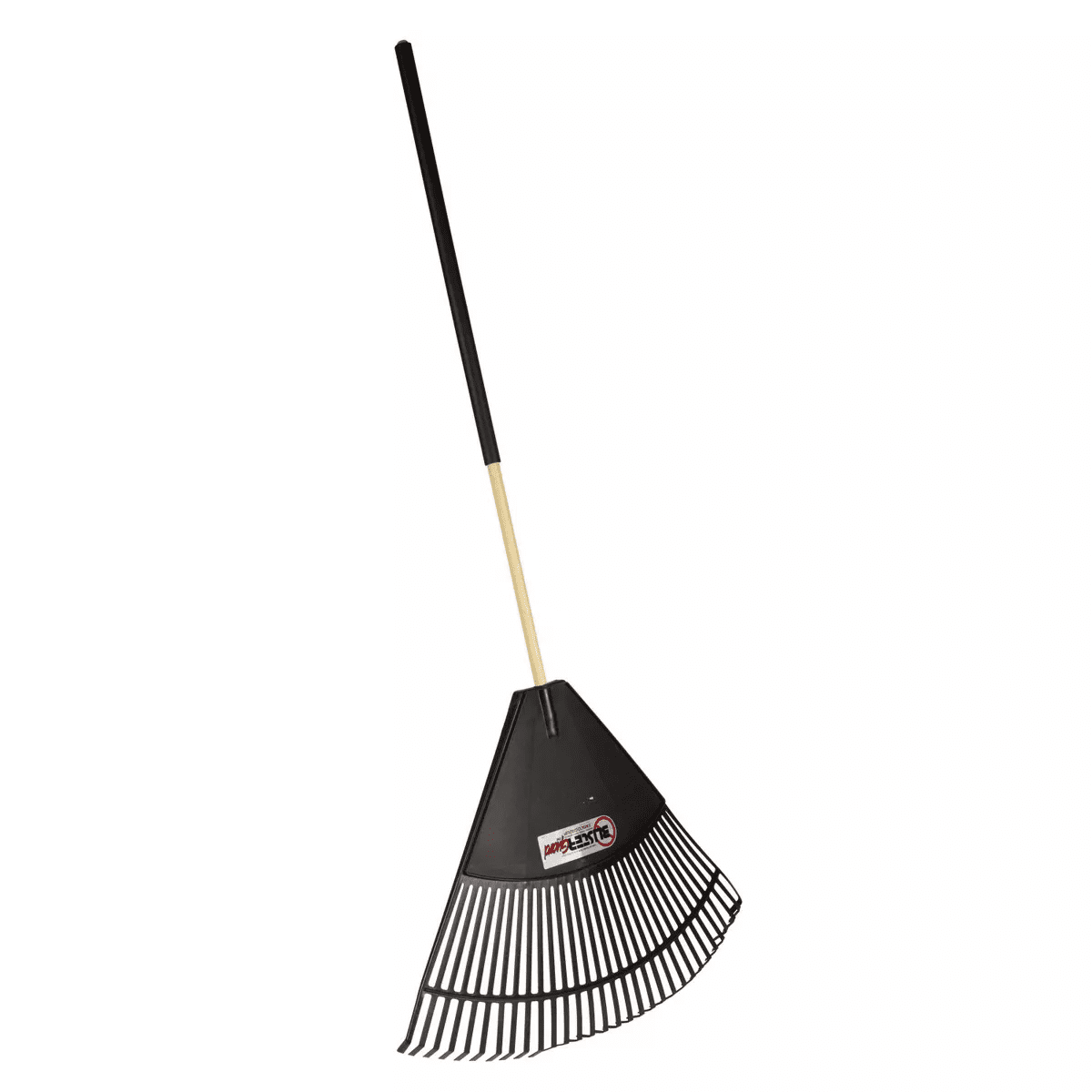 Emsco 31 Tines 3" Leaf Rake Resin Head and Hardwood Handle with Soft Foam Grip Black