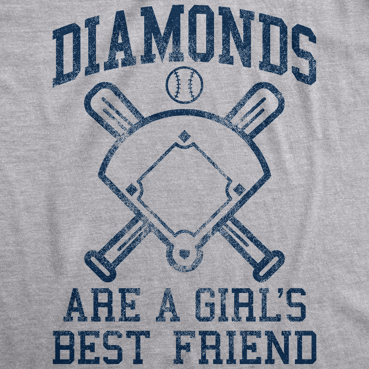 Womens Diamonds Are a Girls Best Friend T Shirt Funny Cute Baseball for Ladies - Crazy Dog Women'S T Shirt for Baseball Fan - Image 2