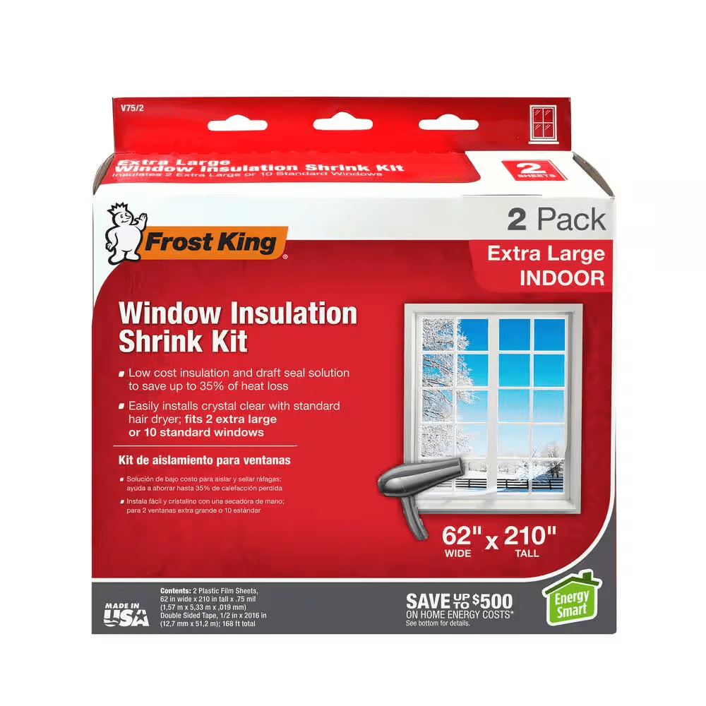 62 In. X 210 In. Polyurethane Extra-Large Shrink Window Insulation (2 per Pack) - Image 4