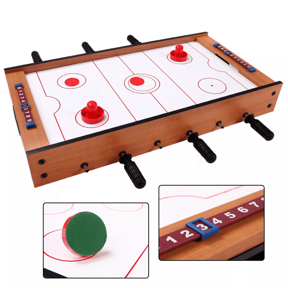 Costway 2 in 1 Table Game Air Hockey Foosball Table Christmas Gift for Kids Indoor Outdoor - Image 5
