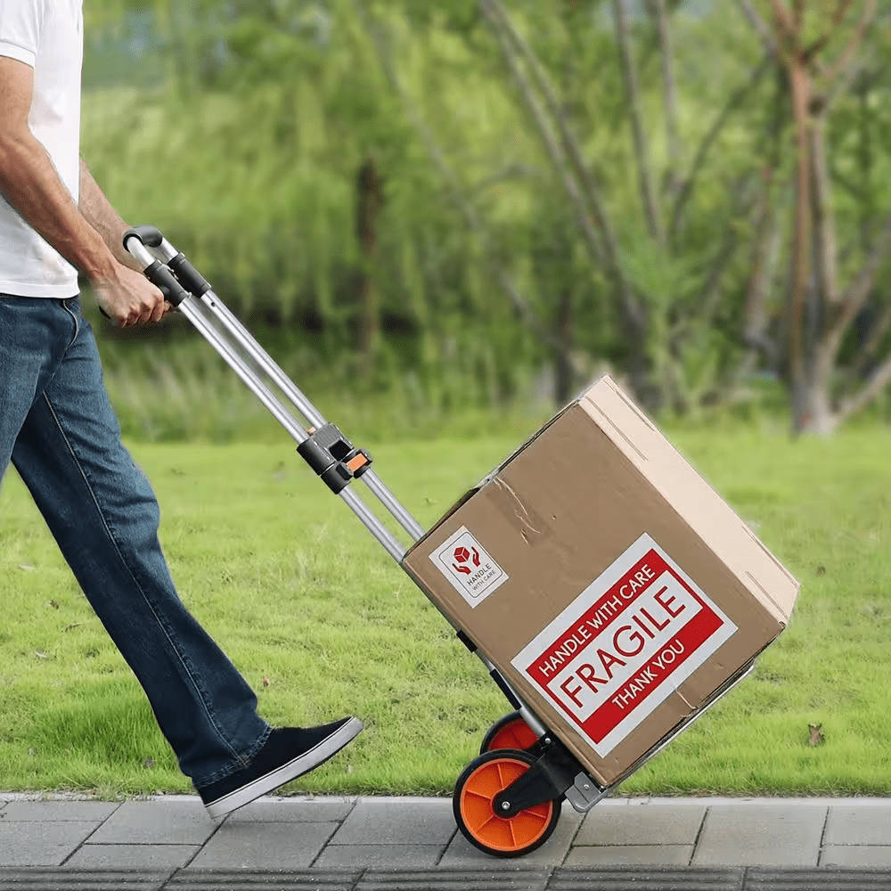 Folding Hand Truck 309 Lbs. Load Capacity Aluminum Convertible Hand Truck with Telescoping Handle and PP+TPR Wheels - Image 2