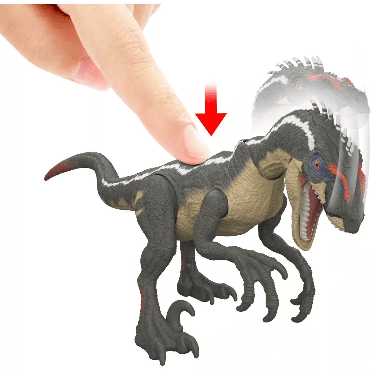 Jurassic World Jurassic Park I II and III Velociraptor Trilogy Set, 3 Action Figures with Attack - Image 4