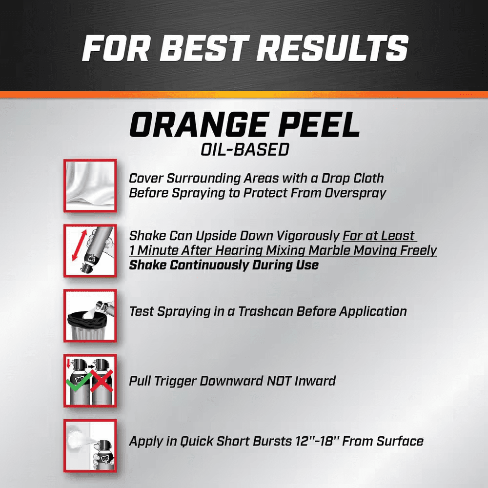 Spray Texture 20 Oz. Orange Peel Oil Based Wall Texture Quick Repair (6-Pack) - Image 4