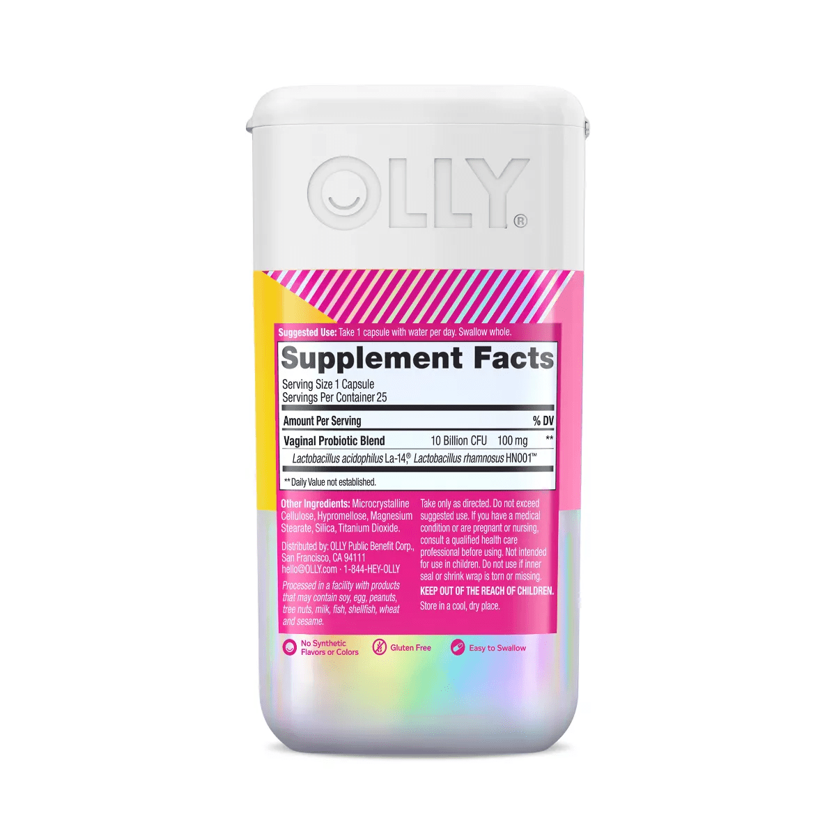 OLLY Happy Hoo-Ha Probiotic Capsules for Women Supports, Vaginal Health and Ph Balance - 25Ct - Image 5