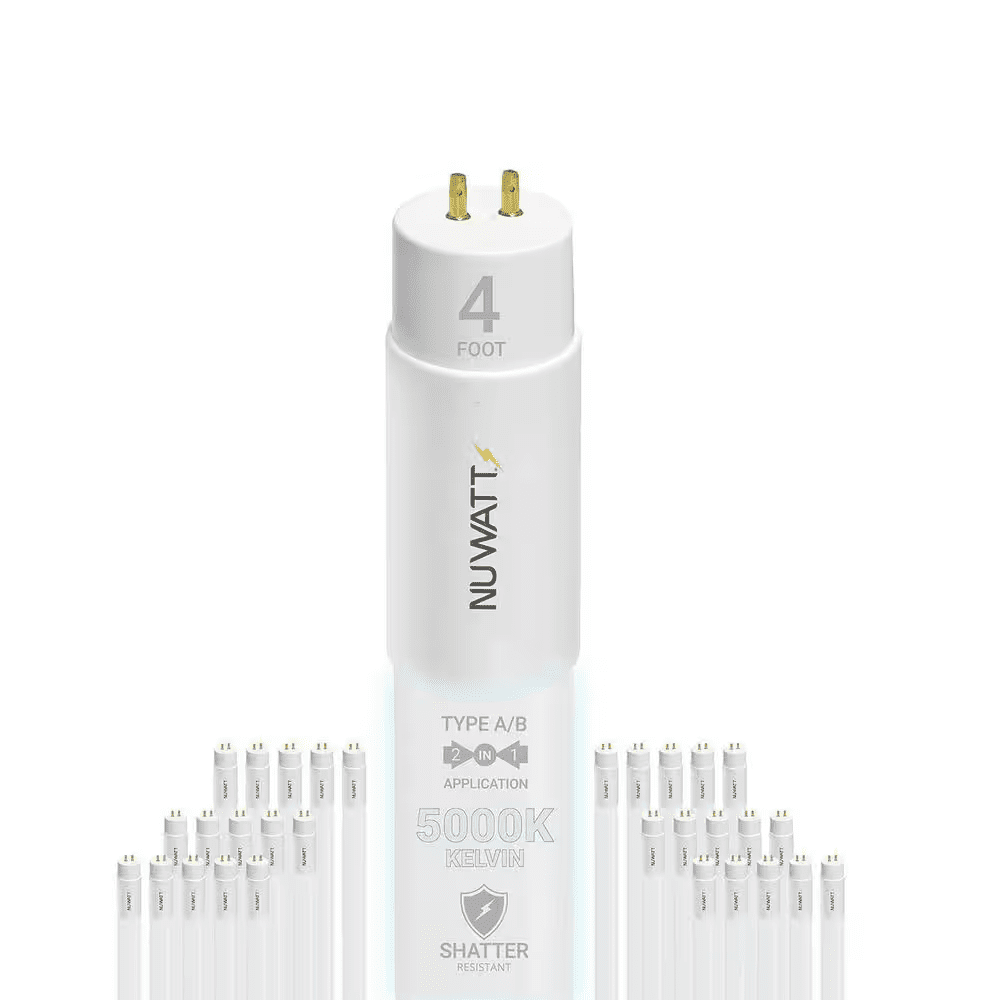 18-Watt 4 Ft. LED Linear T8 Tube Light Bulb Type A&B Ballast Bypass Daylight 5000K (30-Pack)