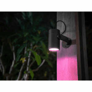 Lily Outdoor Black Spot Light Smart Color Changing Low Voltage Plug-In Base Kit with Integrated LED (3-Pack)