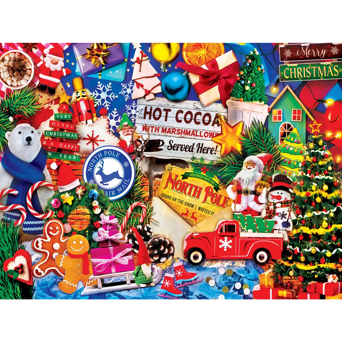 Masterpieces 550 Piece Puzzle - Greetings from the North Pole - 18"X24" - Image 3