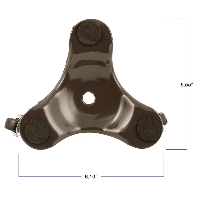 200-Lb Capacity 3 -Wheel Brown Plastic Dolly - Image 3