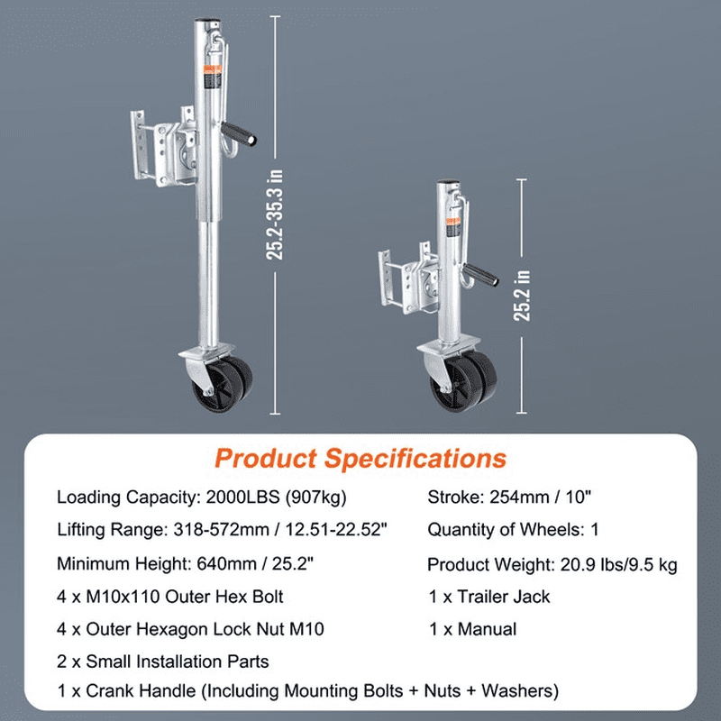 Silver 0.9-Ton Steel Forklift Jack - Image 7