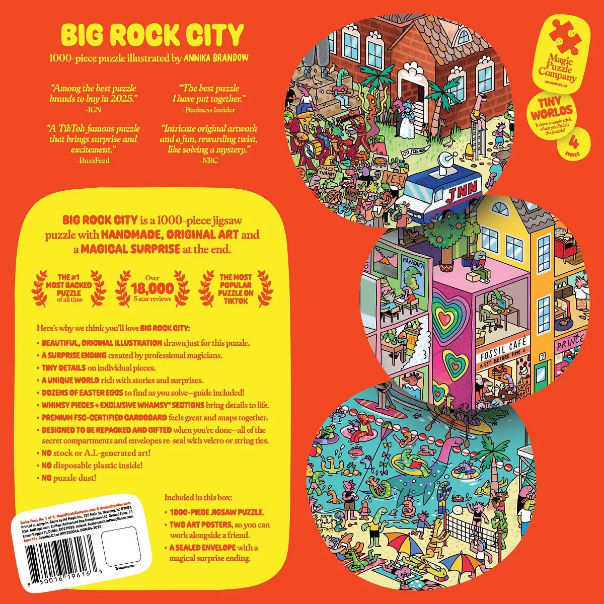 Magic Puzzle Company Big Rock City Jigsaw Puzzle - 1000Pc: Collage, Educational Focus on Memory & Fine Motor Skills - Image 5