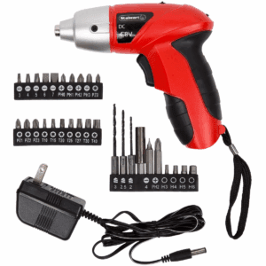 Fleming Supply 25-Piece Cordless Screwdriver Set with Comfort Grip Handle
