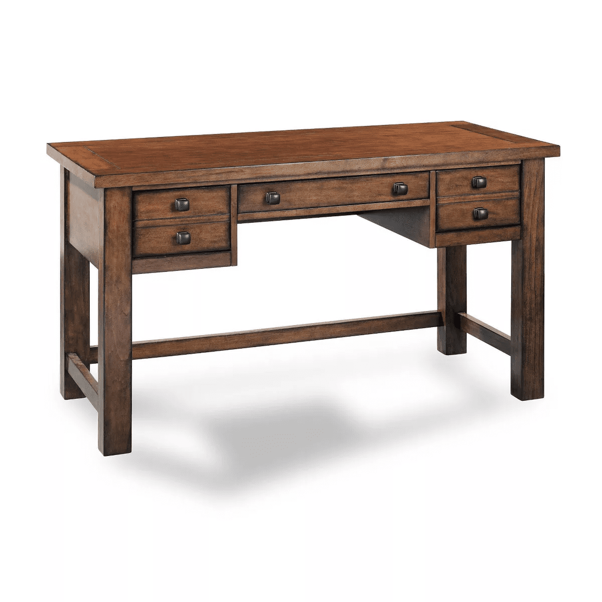 Tahoe Executive Writing Desk - Aged Maple - Home Styles: Mid-Century Modern, Hardwood Frame, Drawer Storage - Image 10