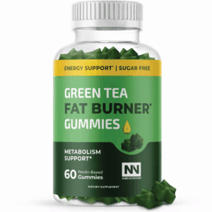 Green Tea Fat Burner Gummies, Sugar Free Energy & Metabolism Support, Nobi Nutrition, 60Ct
