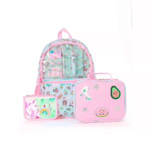 Locker Club Kids' 16L Kids Backpack with Clear Lunch Stationery