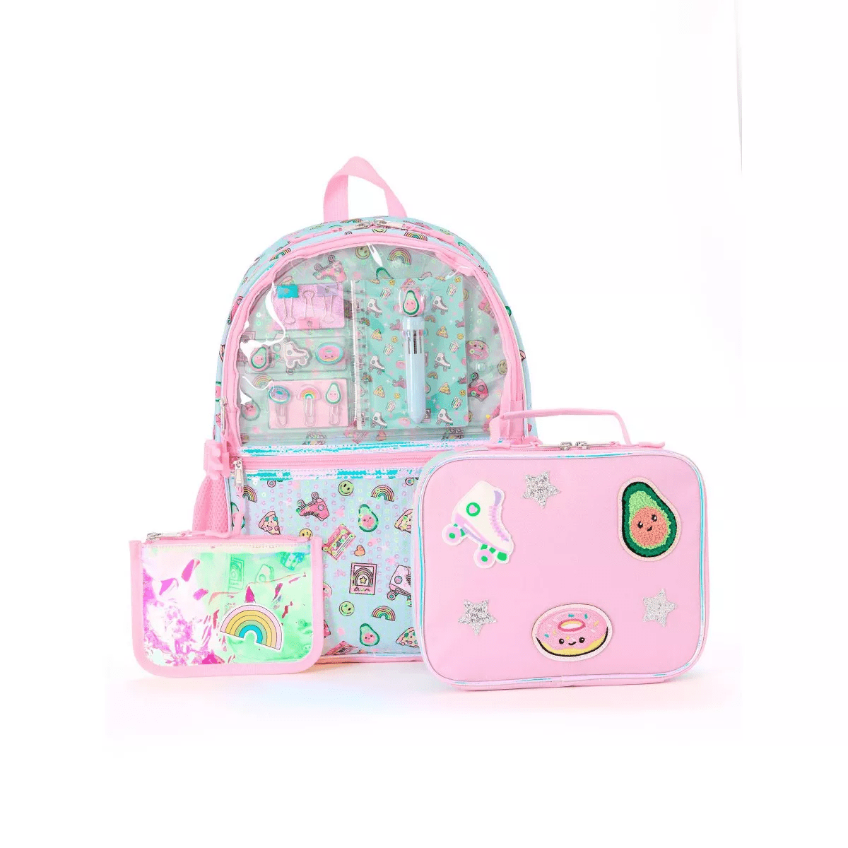 Locker Club Kids' 16L Kids Backpack with Clear Lunch Stationery